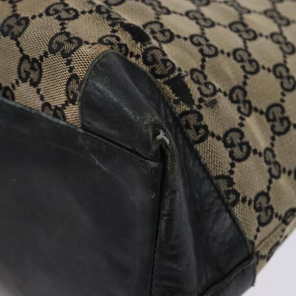 GUCCI GG Canvas Tote Bag Beige Black 002 002 - Picture 12 of 16